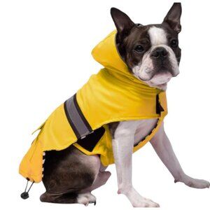 Yellow Dog Raincoat with Hood